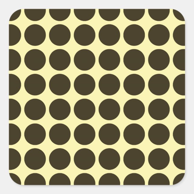 Café Mocha Cream Neutral Dots Square Sticker (Front)