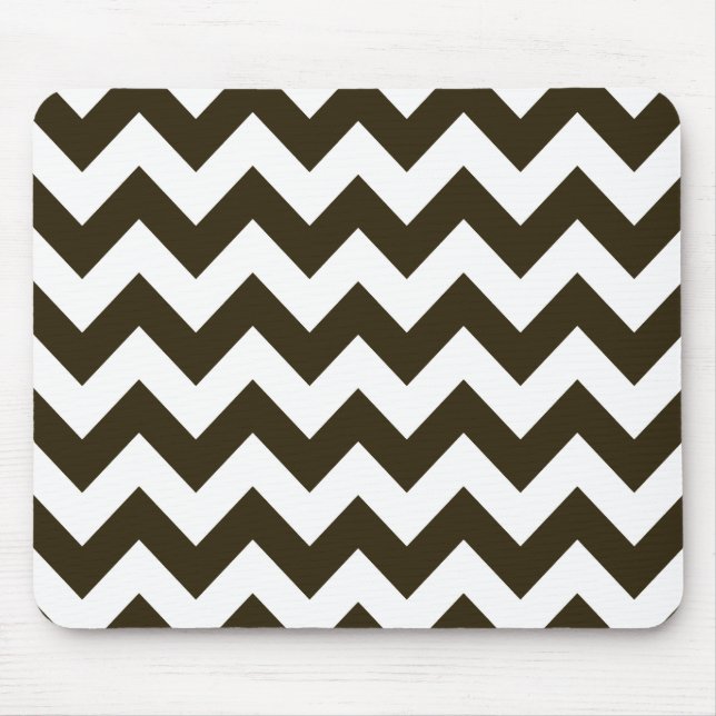 Café Mocha Neutral Chevron Mouse Pad (Front)