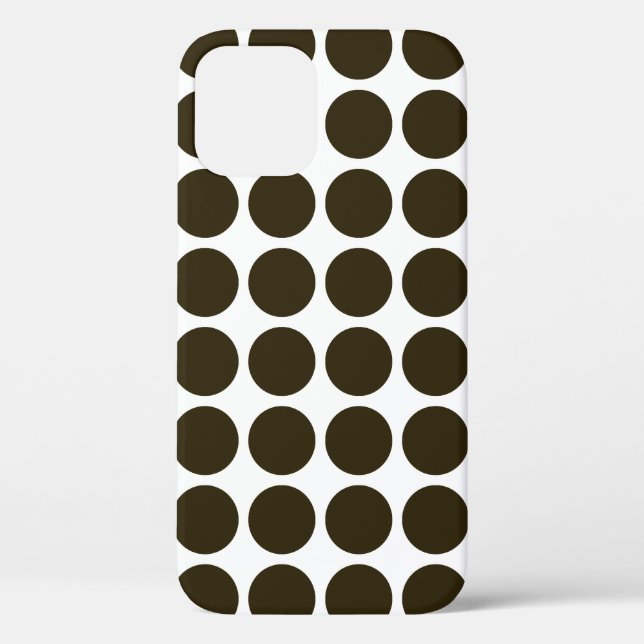 Café Mocha Neutral Dots Case-Mate iPhone Case (Back)
