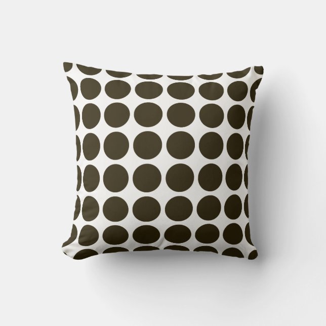 Café Mocha Neutral Dots Cushion (Front)
