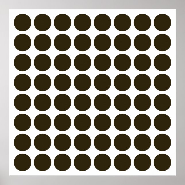 Café Mocha Neutral Dots Poster (Front)