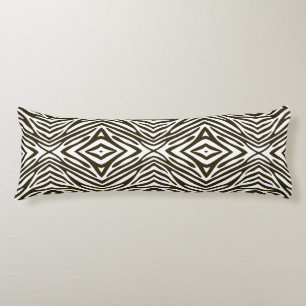Café Mocha Neutral Zebra Body Cushion