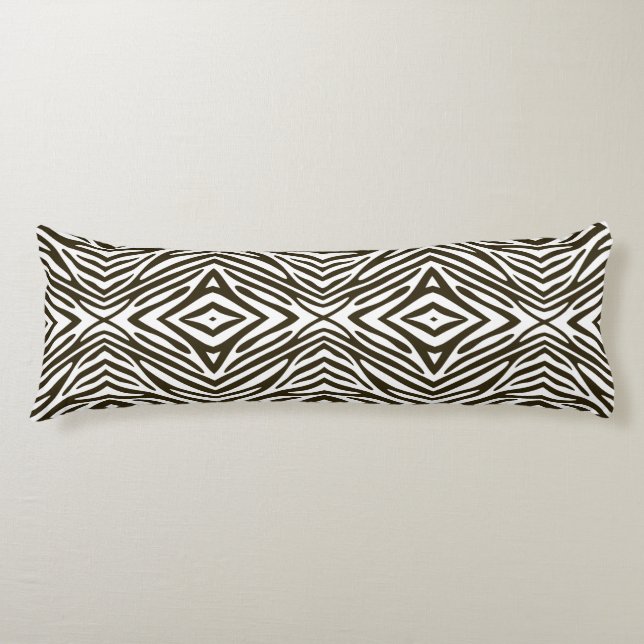 Café Mocha Neutral Zebra Body Cushion (Front)