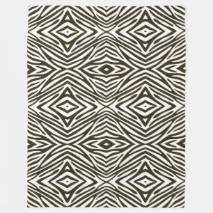 Café Mocha Neutral Zebra Fleece Blanket