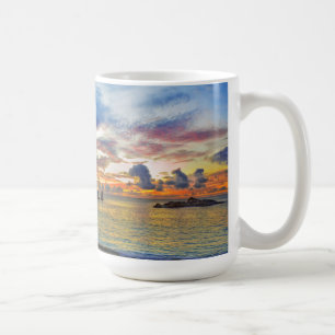 Cafe On Tropical Beach At Sunset Coffee Mug