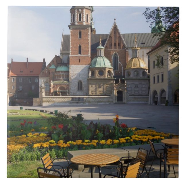Cafe overlooking Wawel Cathedral, Wawel Hill, Tile (Front)