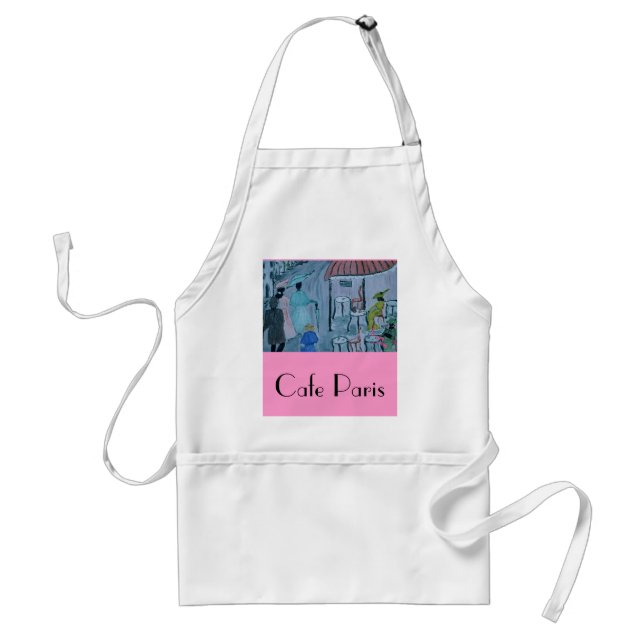 Cafe Paris, 1978 by Austrian artist Inge Standard Apron (Front)
