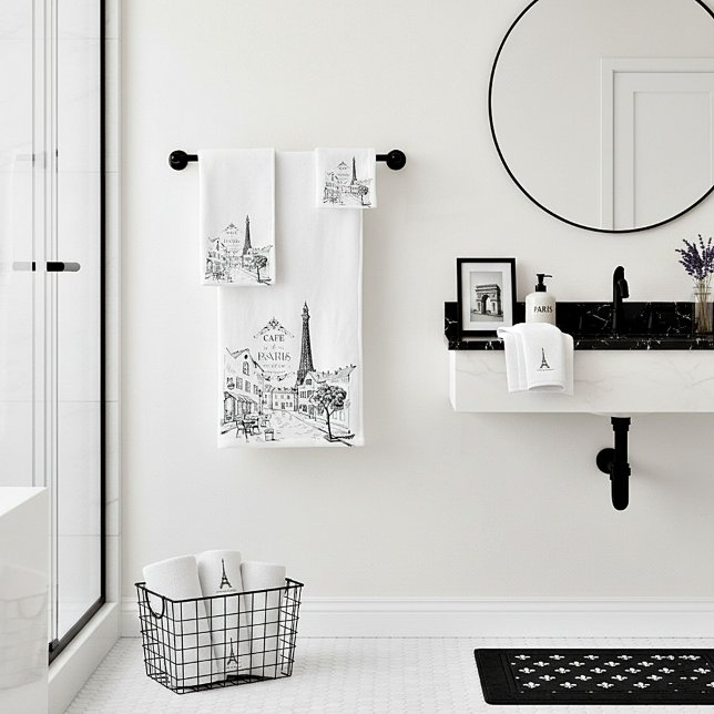 Cafe Paris Bath Towel Set (Creator Uploaded)