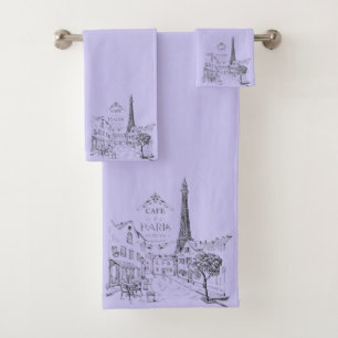 Cafe Paris Bath Towel Set