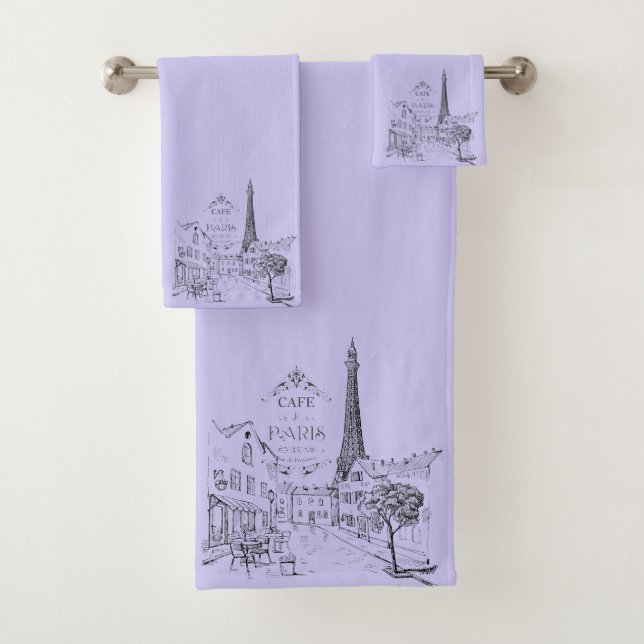 Cafe Paris Bath Towel Set (Insitu)