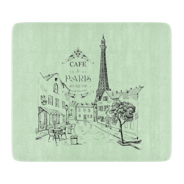 Cafe Paris Cutting Board (Front)