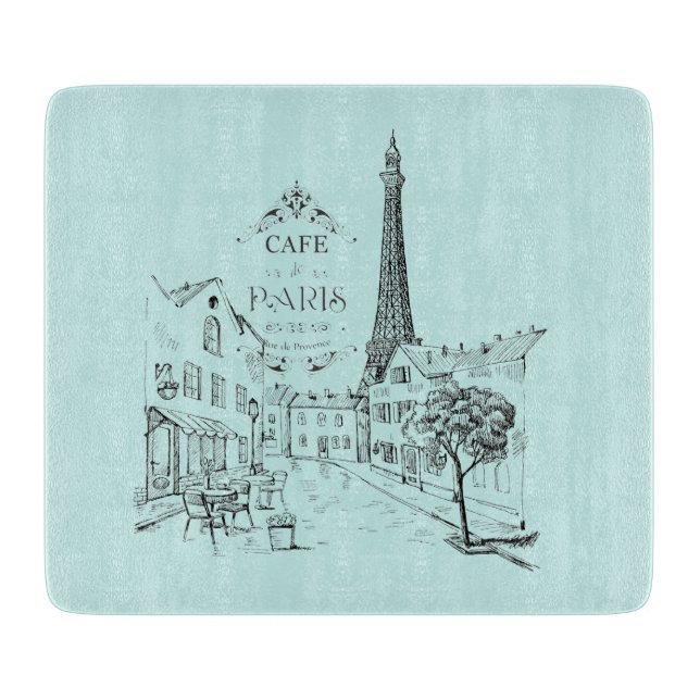 Cafe Paris Cutting Board (Front)