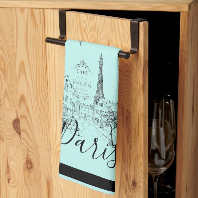 Cafe Paris   Kitchen Towel (Thirds Fold)