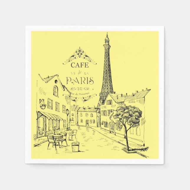 Cafe Paris Napkins (Front)