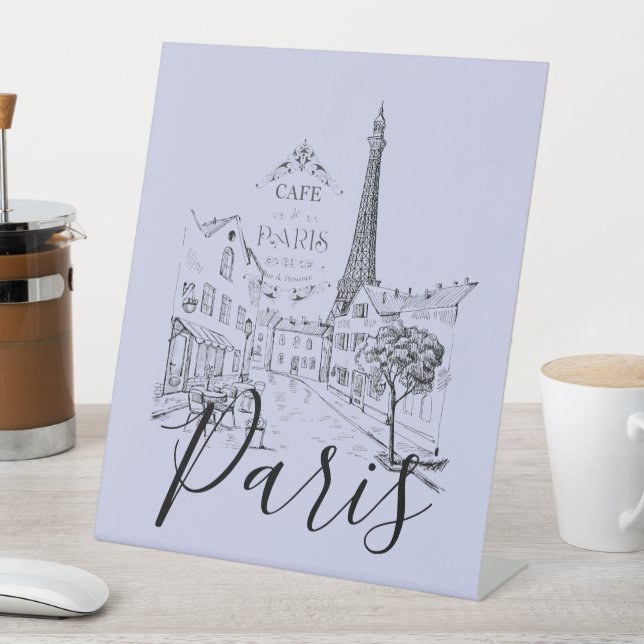 Cafe Paris   Pedestal Sign (In SItu)