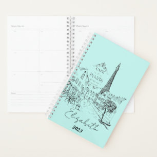 Cafe Paris personalised, custom year Planner