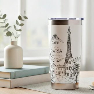 Cafe Paris personalised Insulated Tumbler