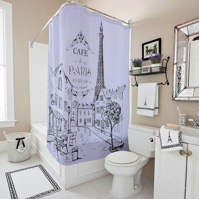Cafe Paris Shower Curtain (Creator Uploaded)