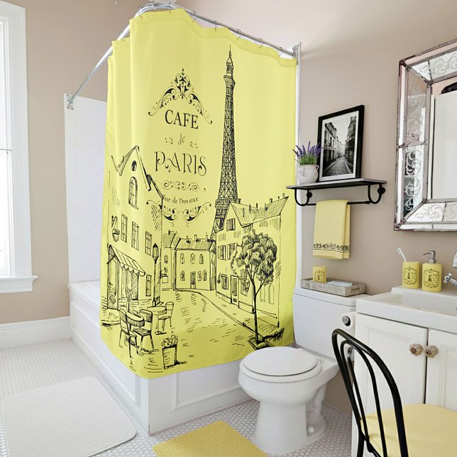 Cafe Paris Shower Curtain (Creator Uploaded)
