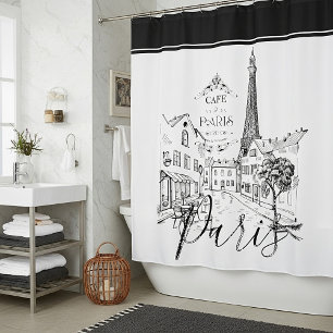 Cafe Paris Shower Curtain