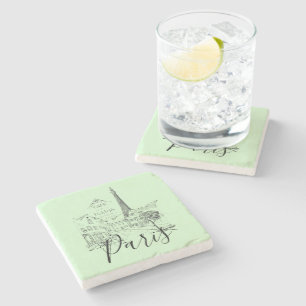 Cafe Paris Stone Coaster