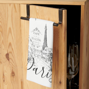 Cafe Paris Tea Towel