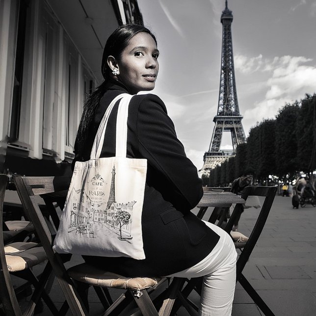 Cafe Paris Tote Bag (Creator Uploaded)