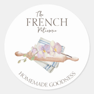 Cafe Patisserie Bakery Business Classic Round Sticker