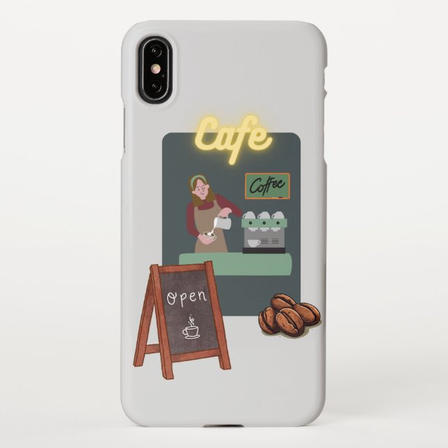 Cafe phone iPhone case (Back)