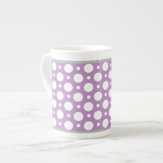 Cafe Purple Assorted Polka Dots Bone China Mug
