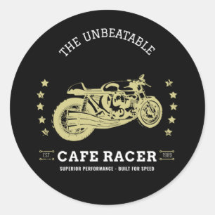 Cafe Racer - 1989 Edition Edit Classic Round Sticker