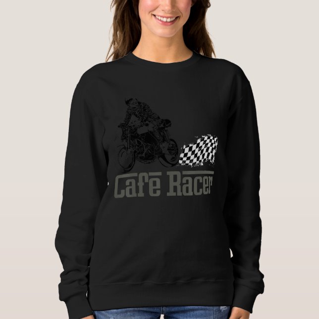 Cafe Racer Biker Men Women Adult Teens Boys Girls  Sweatshirt (Front)