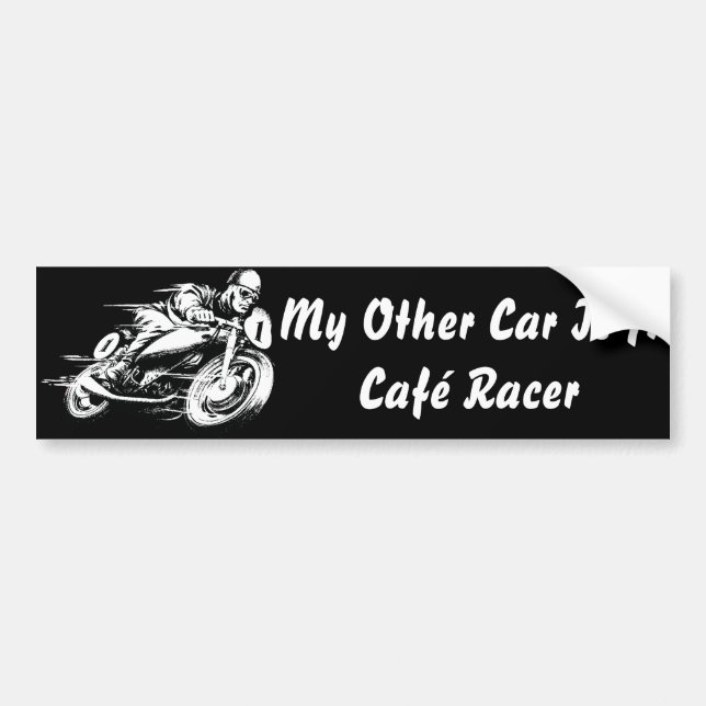 Café Racer Bumper Sticker (Front)