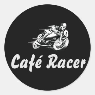 Café Racer Classic Round Sticker