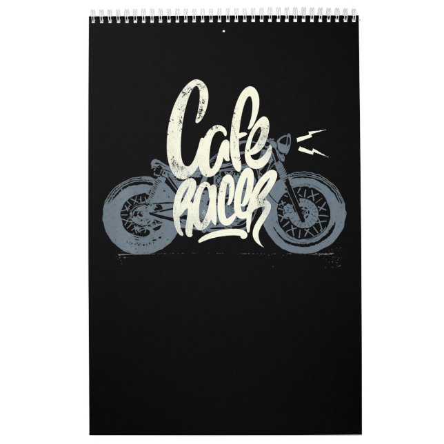 Cafe Racer Gift For Motorcycle Lovers Calendar (Cover)