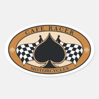 Cafe Racer / Motorcycle Oval Sticker