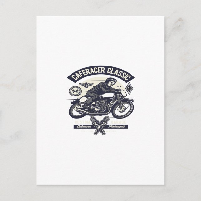 Cafe Racer Rider Classic Postcard (Front)