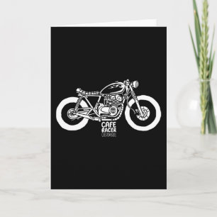 Cafe racer vintage motorcycle card