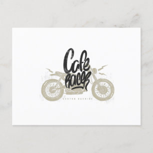 Cafe racer vintage motorcycle postcard