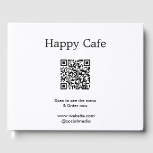 Cafe restaurant scan to see menu order QR hotel fo Guest Book