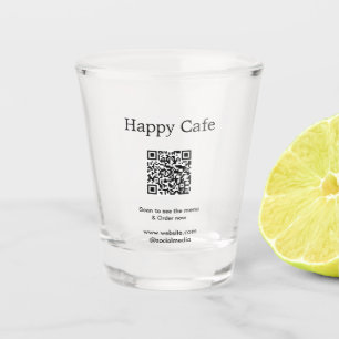 Cafe restaurant scan to see menu order QR hotel fo Shot Glass