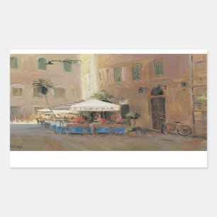 Café Roma Rectangular Sticker