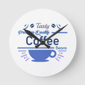 Cafe Sign Board Round Clock