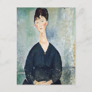 Cafe Singer woman portrait by Amedeo Modigliani Postcard