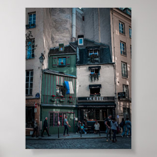 Cafe Street Views in Paris Poster