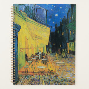 Cafe Terrace at Night 1888 by Vincent van Gogh Planner