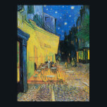 Cafe Terrace at Night 1888 by Vincent van Gogh Poster<br><div class="desc">Vincent Willem van Gogh (Dutch: [ˈvɪnsɛnt ˈʋɪləɱ vɑŋ ˈɣɔx] (listen);[note 1] 30 March 1853 – 29 July 1890) was a Dutch Post-Impressionist painter who posthumously became one of the most famous and influential figures in the history of Western art. In a decade, he created about 2, 100 artworks, including around...</div>