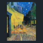 Cafe Terrace at Night 1888 by Vincent van Gogh Poster<br><div class="desc">Vincent Willem van Gogh (Dutch: [ˈvɪnsɛnt ˈʋɪləɱ vɑŋ ˈɣɔx] (listen);[note 1] 30 March 1853 – 29 July 1890) was a Dutch Post-Impressionist painter who posthumously became one of the most famous and influential figures in the history of Western art. In a decade, he created about 2, 100 artworks, including around...</div>
