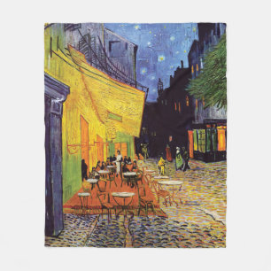Cafe Terrace at Night by Van Gogh Fleece Blanket