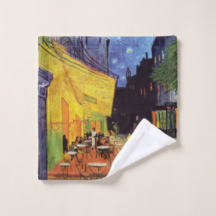Cafe Terrace at Night by Van Gogh Wash Cloth